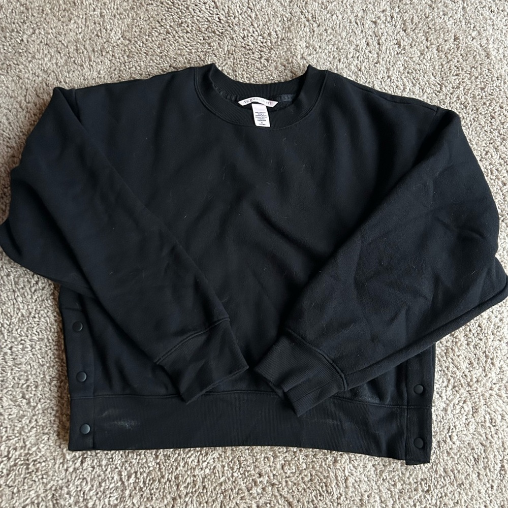 Victoria's Secret Black Crewneck Sweatshirt NWOT